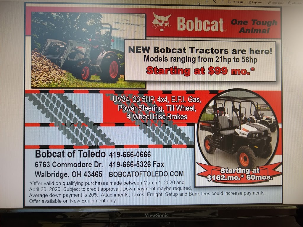 Bobcat of Toledo | 6763 Commodore Dr, Walbridge, OH 43465, USA | Phone: (419) 666-0666