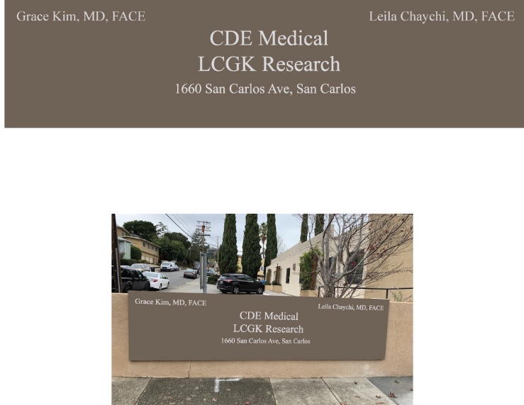 CDE Medical Associates and LCGK Research | 1660 San Carlos Ave, San Carlos, CA 94070, USA | Phone: (650) 591-9933