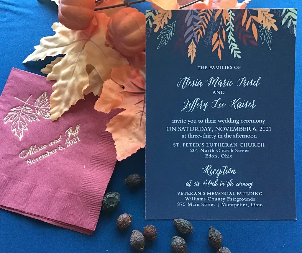 Quaint Wedding Stationery & Accessories | 203 W Chestnut St, Wauseon, OH 43567, USA | Phone: (419) 335-0353