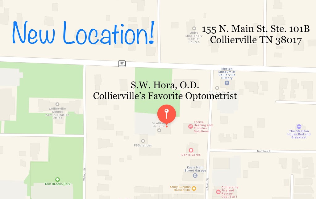 Dr. S.W. Hora, (Bill) OD | 155 N Main St Suite 101B, Collierville, TN 38017, USA | Phone: (901) 853-1420