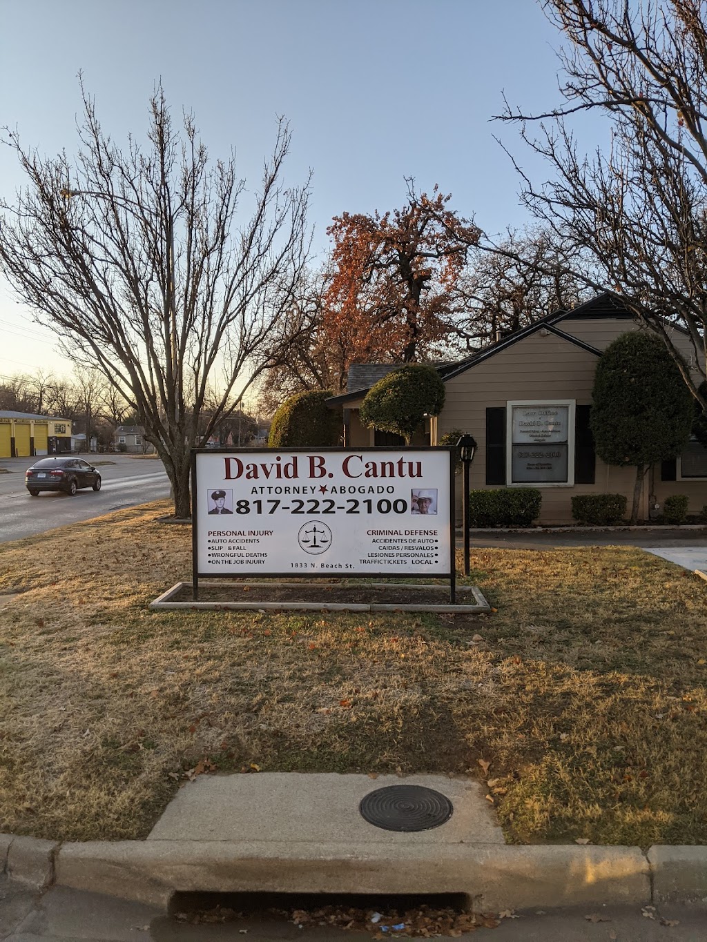 David B Cantu Law Office | 1833 N Beach St, Fort Worth, TX 76111, USA | Phone: (817) 222-2100