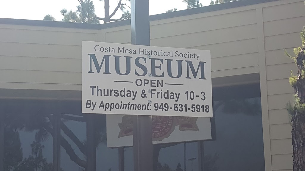 Costa Mesa Historical Society | 1870 Anaheim Ave, Costa Mesa, CA 92627, USA | Phone: (949) 631-5918