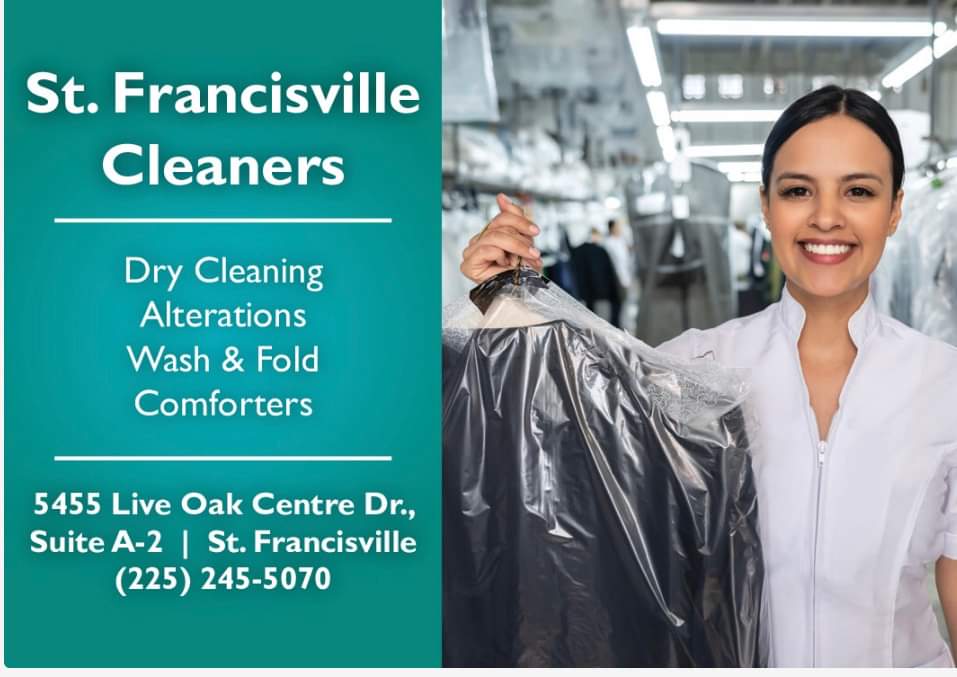 St.Francisville Cleaners | 5455 Live Oak Centre Suite 2-A, St Francisville, LA 70775, USA | Phone: (225) 245-5070