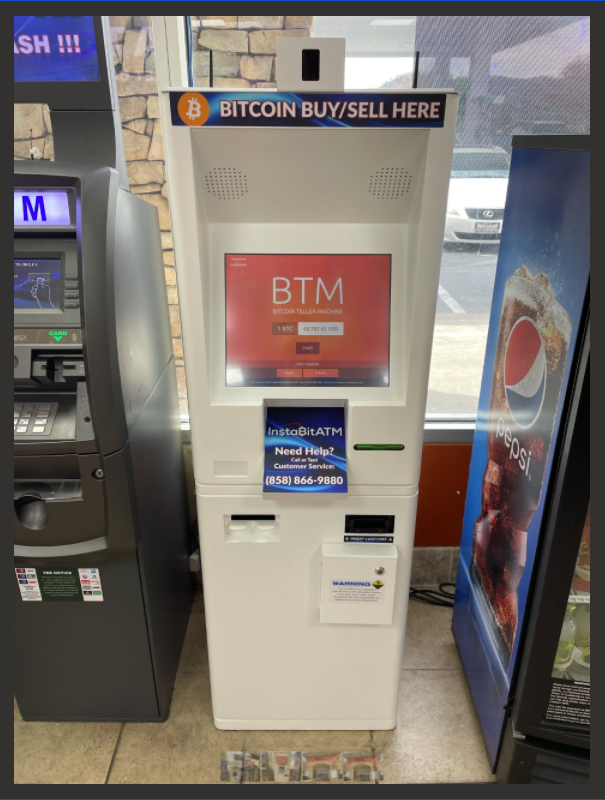 InstaBitATM Bitcoin ATM | 30535 Temecula Pkwy, Temecula, CA 92592, USA | Phone: (858) 866-9880