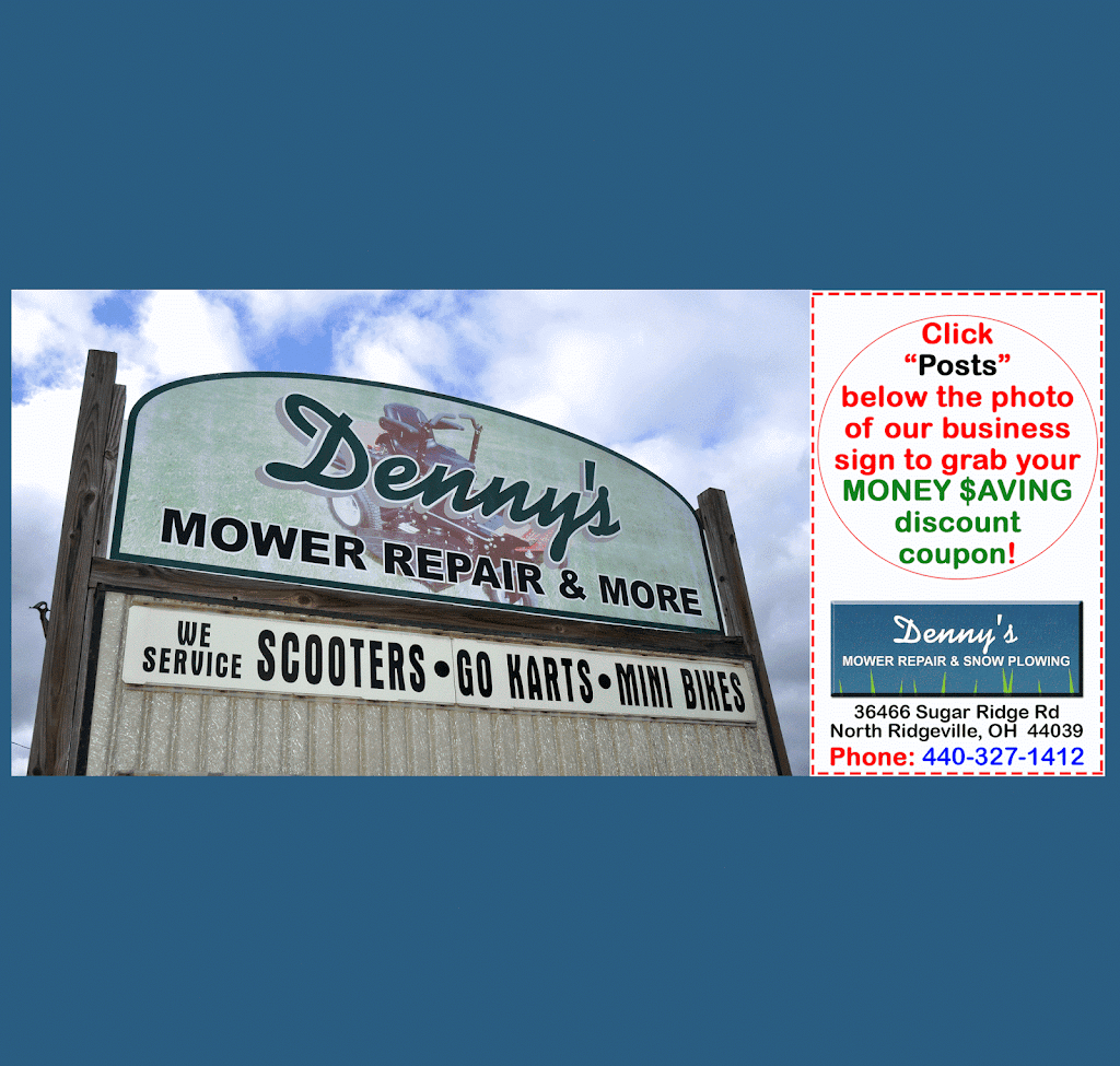 Dennys Mower Repair | 36466 Sugar Ridge Rd, North Ridgeville, OH 44039, USA | Phone: (440) 327-1412