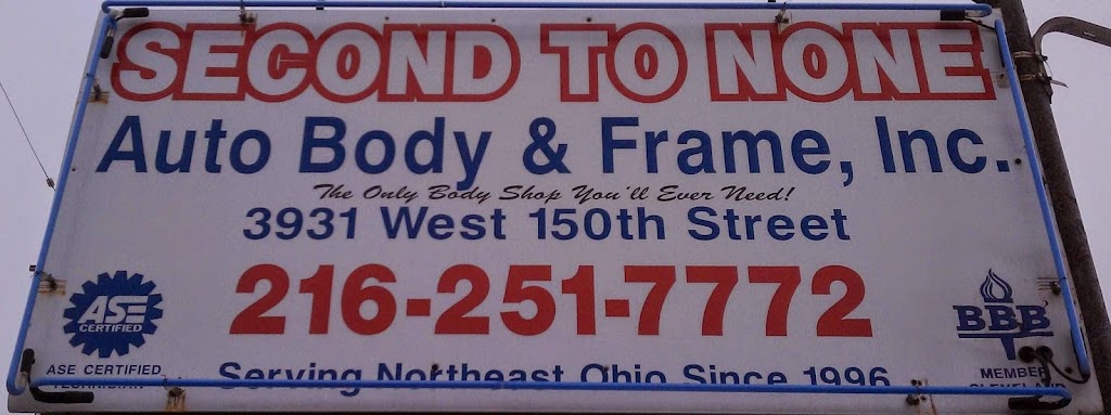 Second To None Auto Body | 3931 W 150th St, Cleveland, OH 44111, USA | Phone: (216) 251-7772