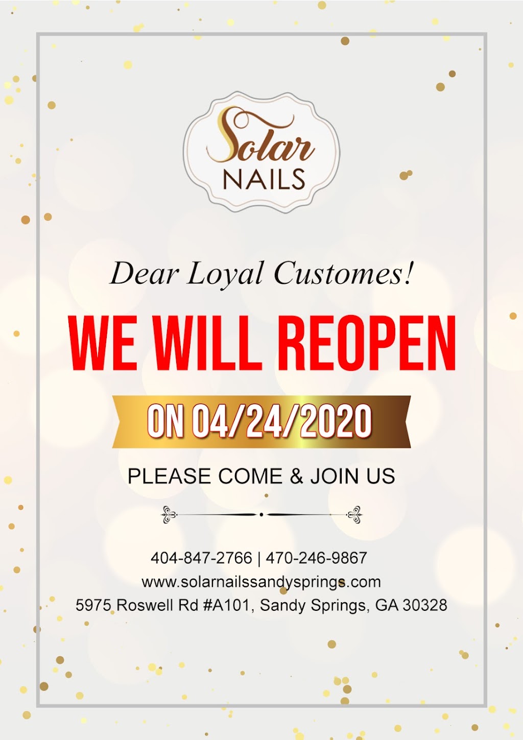 Solar Nails Sandy Springs | 5975 Roswell Rd #A101, Sandy Springs, GA 30328 | Phone: (404) 847-2766