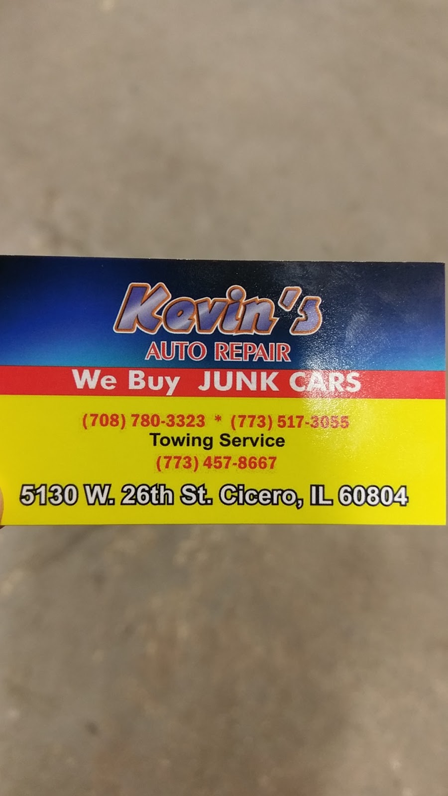 Kevin Auto Repair | 5130 W 26th St, Chicago, IL 60804, USA | Phone: (708) 780-3323