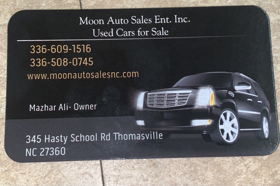 Moon Auto Sales Enterprises INC | 345 Hasty School Rd, Thomasville, NC 27360, USA | Phone: (336) 609-1516