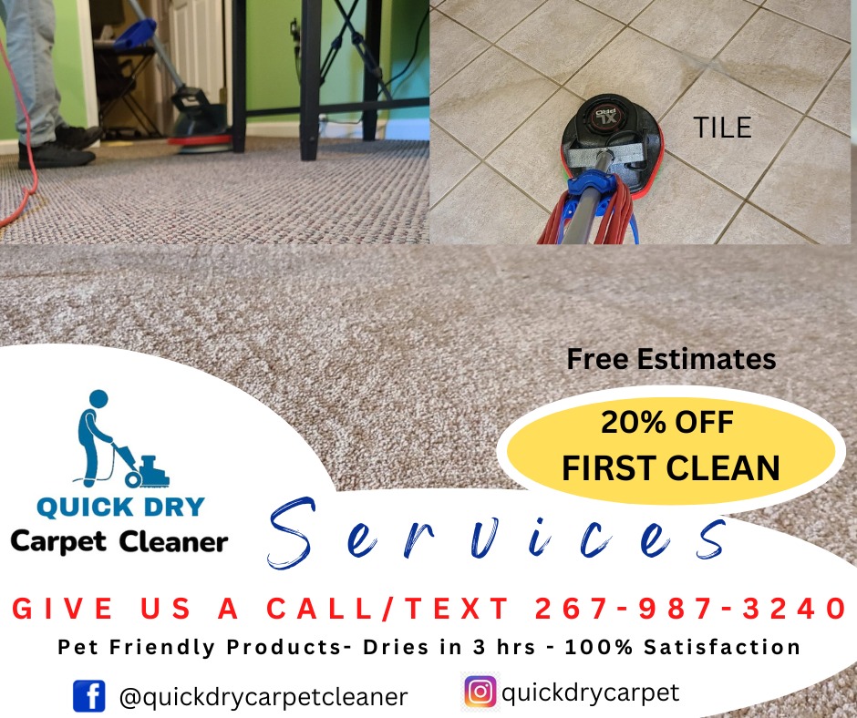 Quick Dry Carpet Cleaner "First Option Home Solutions LLC" | Clymer Ave, Morrisville, PA 19067, USA | Phone: (267) 987-3240