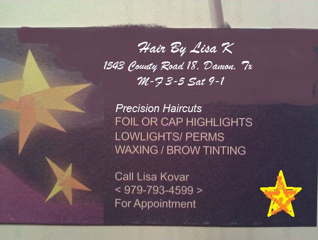 Hair by Lisa K | 1543 Zapalac Rd #18, Damon, TX 77430, USA | Phone: (979) 742-3038