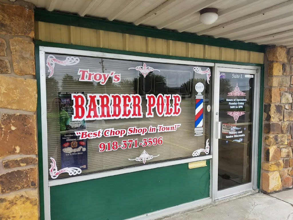 Troys Barber Pole | 11330 N Garnett Rd suite l, Owasso, OK 74055, USA | Phone: (918) 371-3596