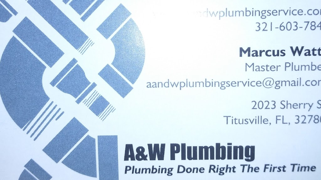 A&W Plumbing | 2023 Sherry St, Titusville, FL 32780, USA | Phone: (321) 603-7843