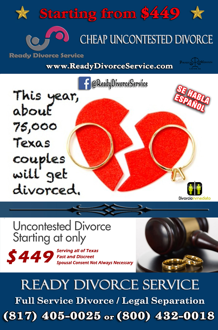 Ready Divorce Service | 2300 Valley View Ln Suite 901, Irving, TX 75062, USA | Phone: (817) 405-0025