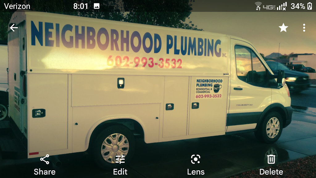 Neighborhood Plumbing inc. | 1944 W Coolbrook Ave, Phoenix, AZ 85023, USA | Phone: (602) 993-3532