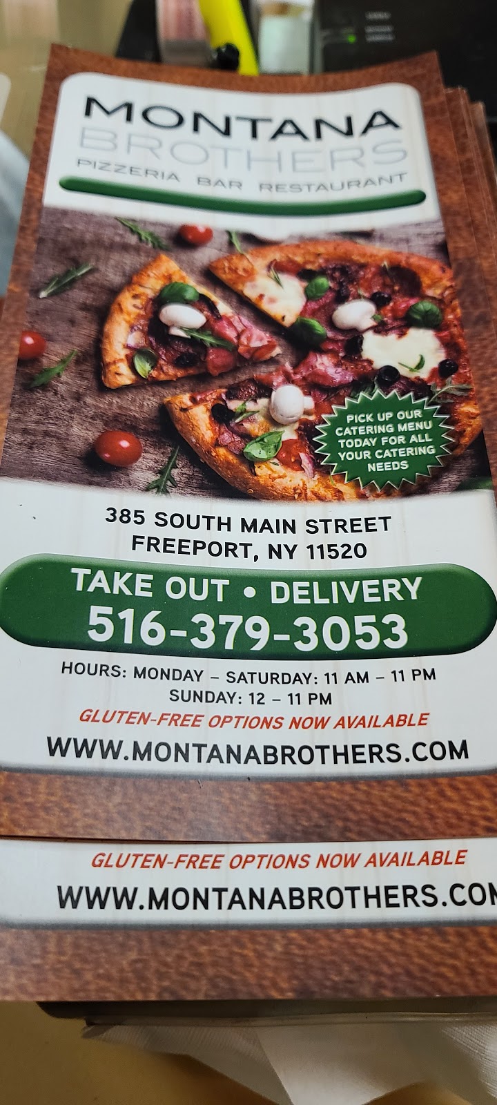 Montana Brothers Pizzeria & Catering | 385 S Main St, Freeport, NY 11520, USA | Phone: (516) 379-3053