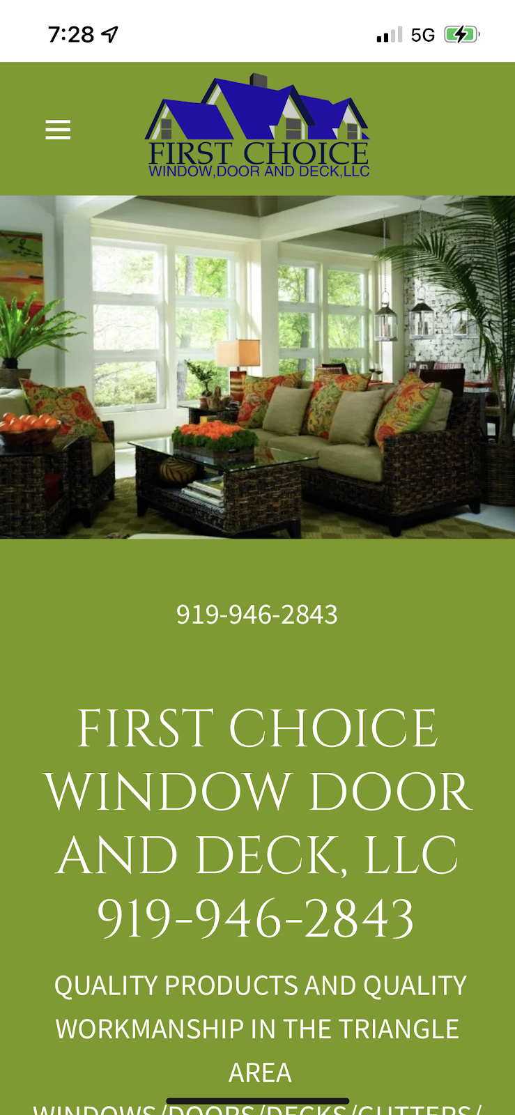 First Choice Window Door and Deck | 226 Waverly Dr, Clayton, NC 27527 | Phone: (919) 946-2843