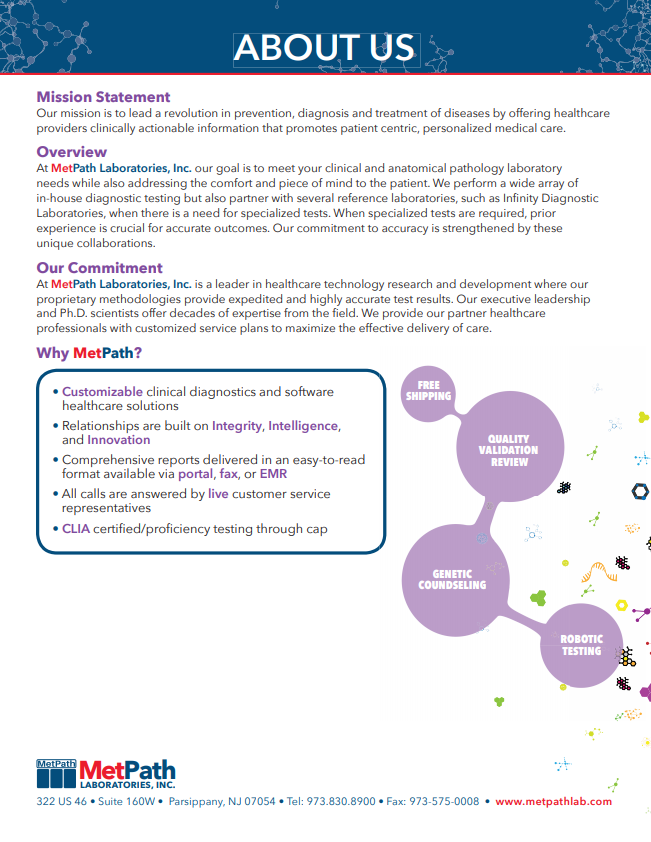 Metpath Laboratories | 322 US-46, Parsippany, NJ 07054, USA | Phone: (973) 830-8900