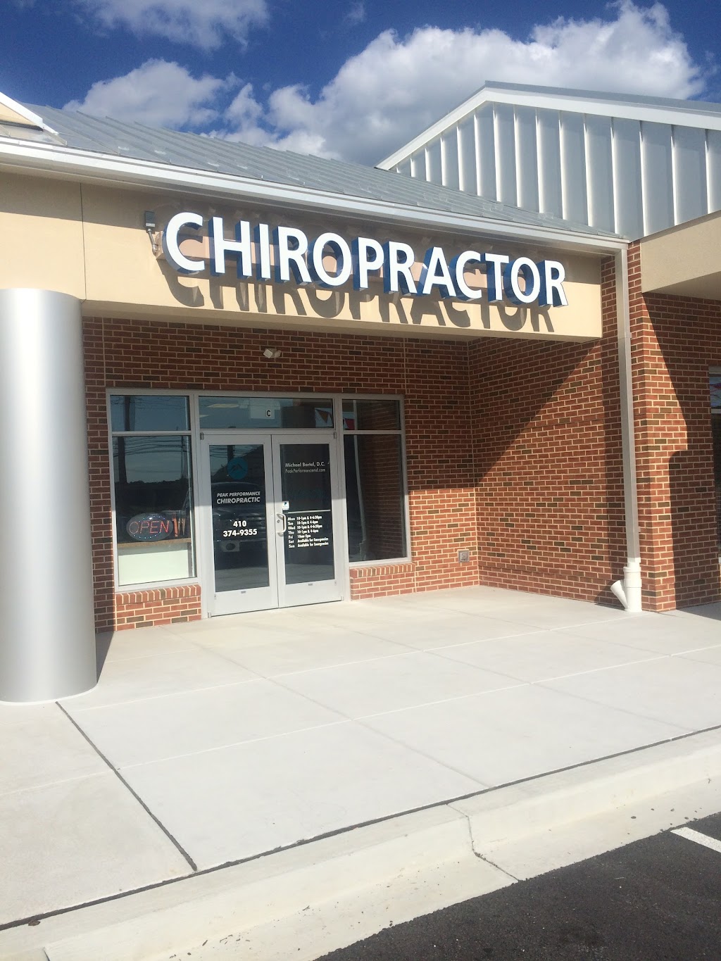 Peak Performance Chiropractic | 841 S Main St Suite C, Hampstead, MD 21074 | Phone: (410) 374-9355