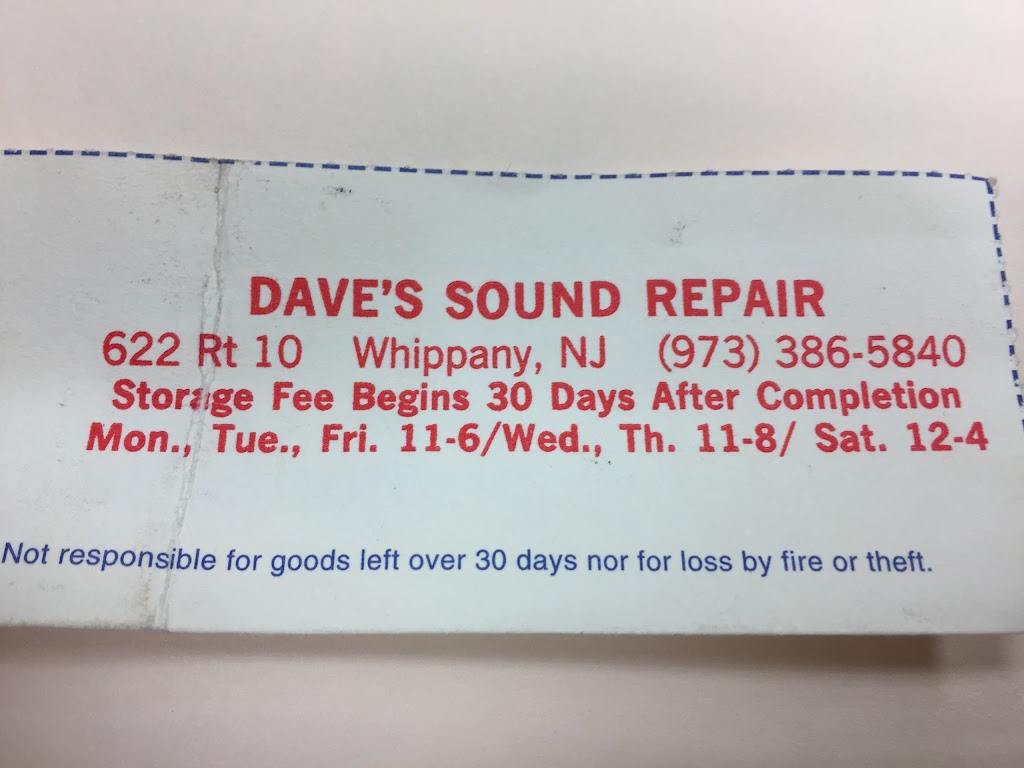 Daves Sound Repair | 622 NJ-10 #12, Whippany, NJ 07981, USA | Phone: (973) 386-5840