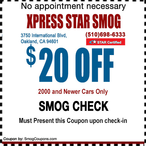 Xpress Star Smog Check | 3750 International Blvd, Oakland, CA 94601 | Phone: (510) 698-6333