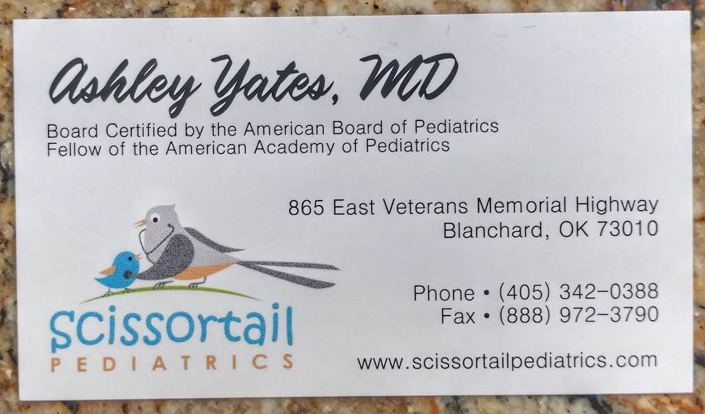 Scissortail Pediatrics | 865 Veterans Memorial Hwy, Blanchard, OK 73010 | Phone: (405) 342-0388