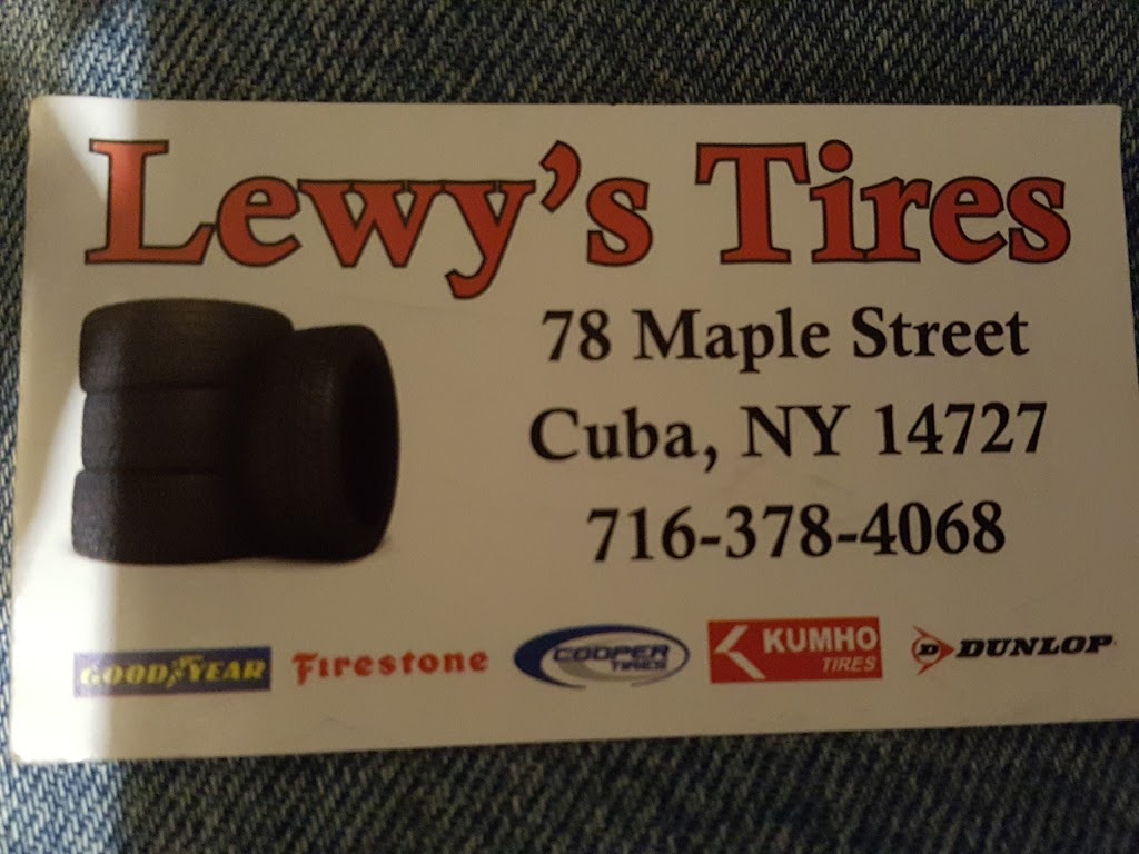 Lewys Tires of Cuba, NY | 78 Maple St, Cuba, NY 14727, USA | Phone: (716) 378-4068