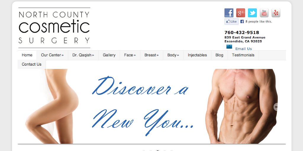 North County Cosmetic Surgery | 839 E Grand Ave, Escondido, CA 92025, USA | Phone: (760) 432-9518