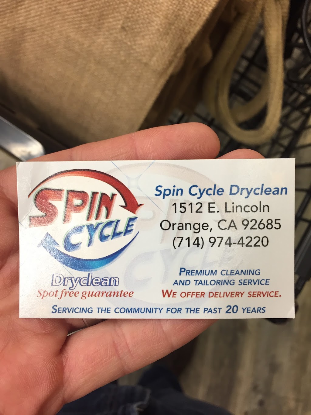 Spin Cycle Dry Clean | 1512 E Lincoln Ave, Orange, CA 92865, USA | Phone: (714) 974-4220