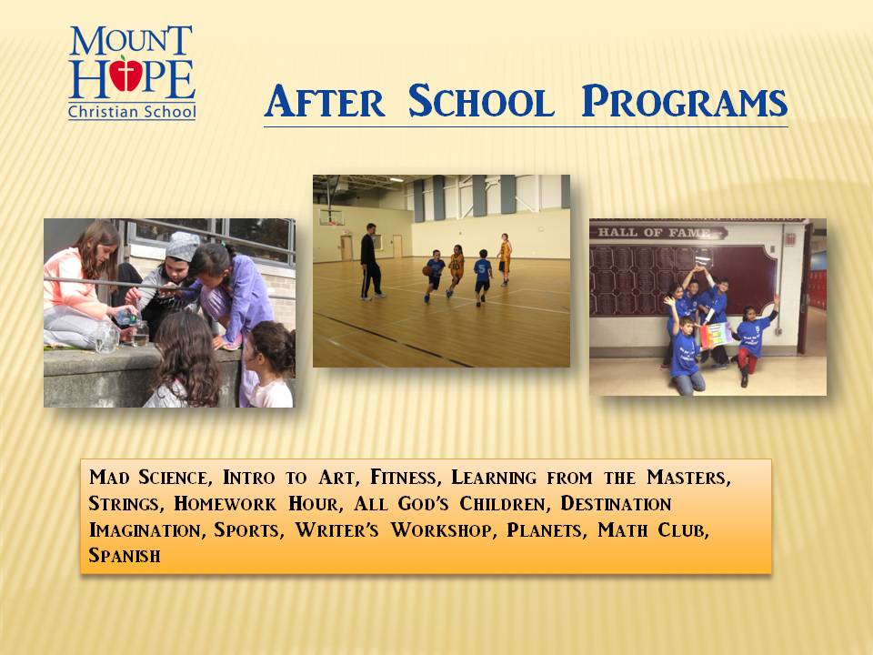 Mount Hope Christian School | 3 McGinnis Dr, Burlington, MA 01803, USA | Phone: (781) 272-1014