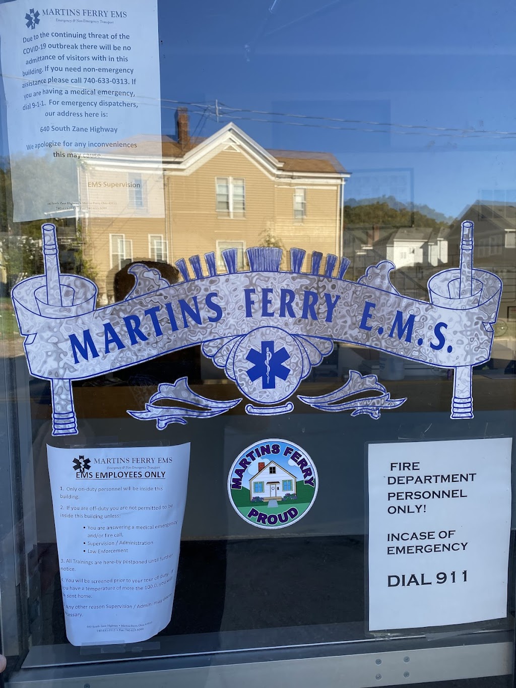 Martins Ferry EMS | 640 S Zane Hwy, Martins Ferry, OH 43935, USA | Phone: (740) 633-0313