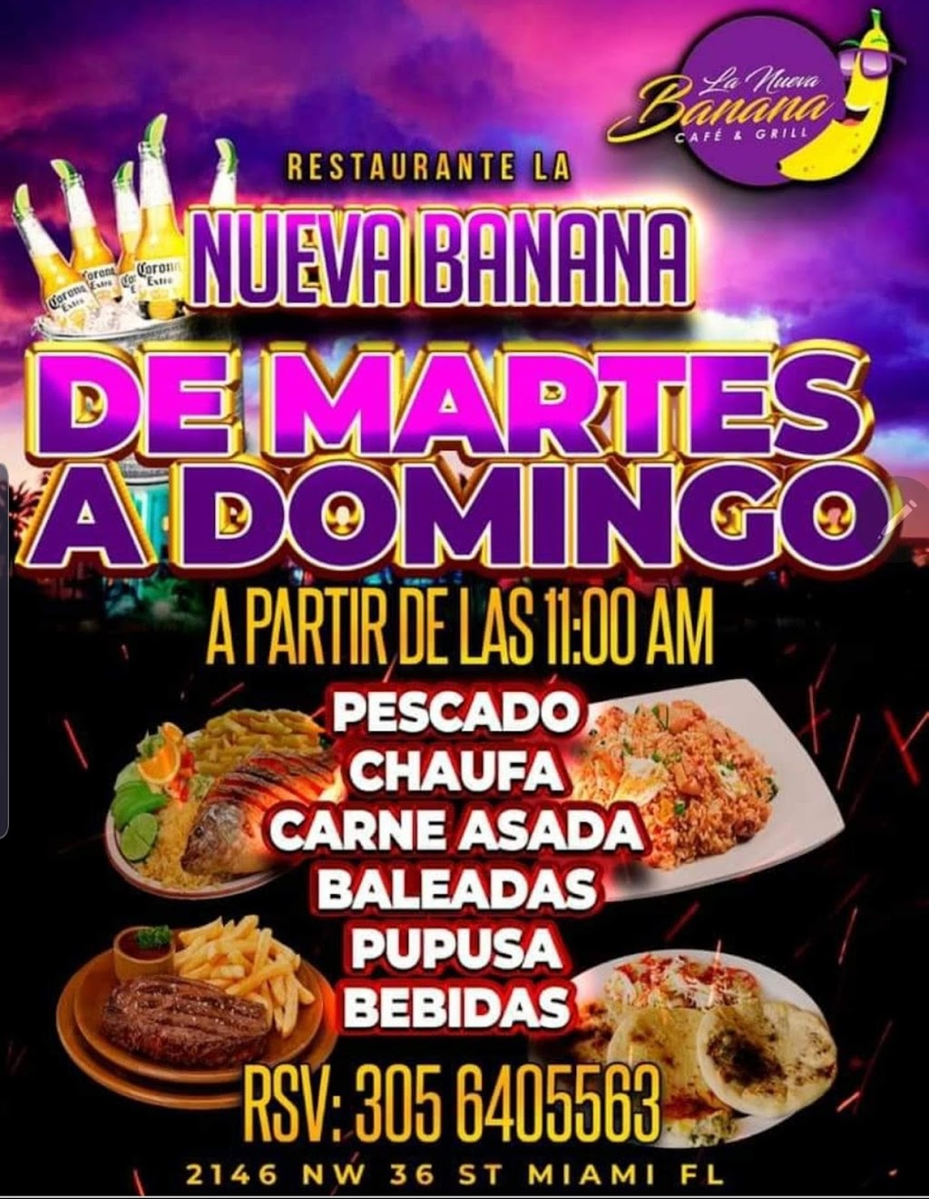 La Nueva Banana Restaurant & grill | 2146 NW 36th St, Miami, FL 33142, USA | Phone: (305) 640-5563