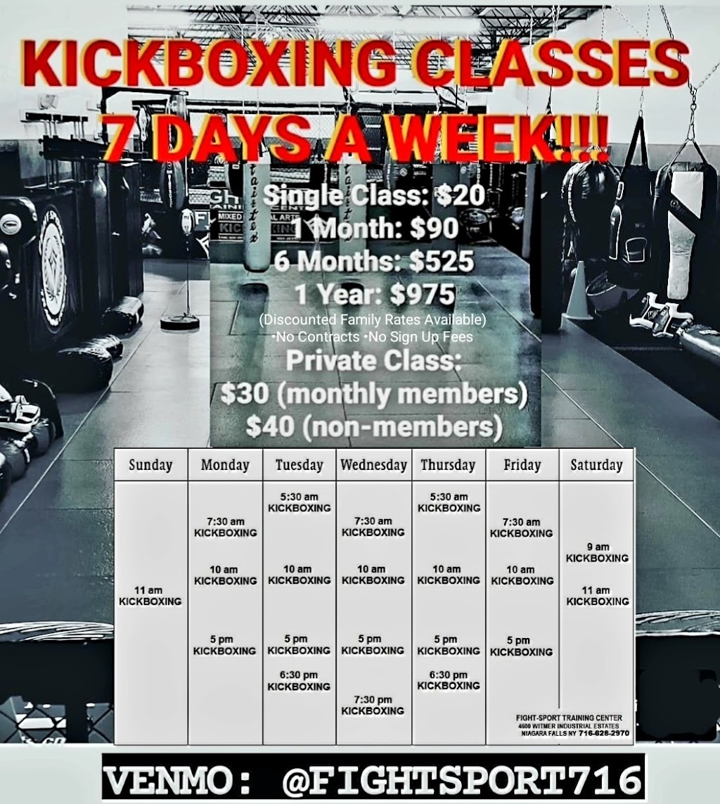 Fight-Sport Training Center | 4600 Witmer Industrial Estates, Niagara Falls, NY 14305, USA | Phone: (716) 628-2970