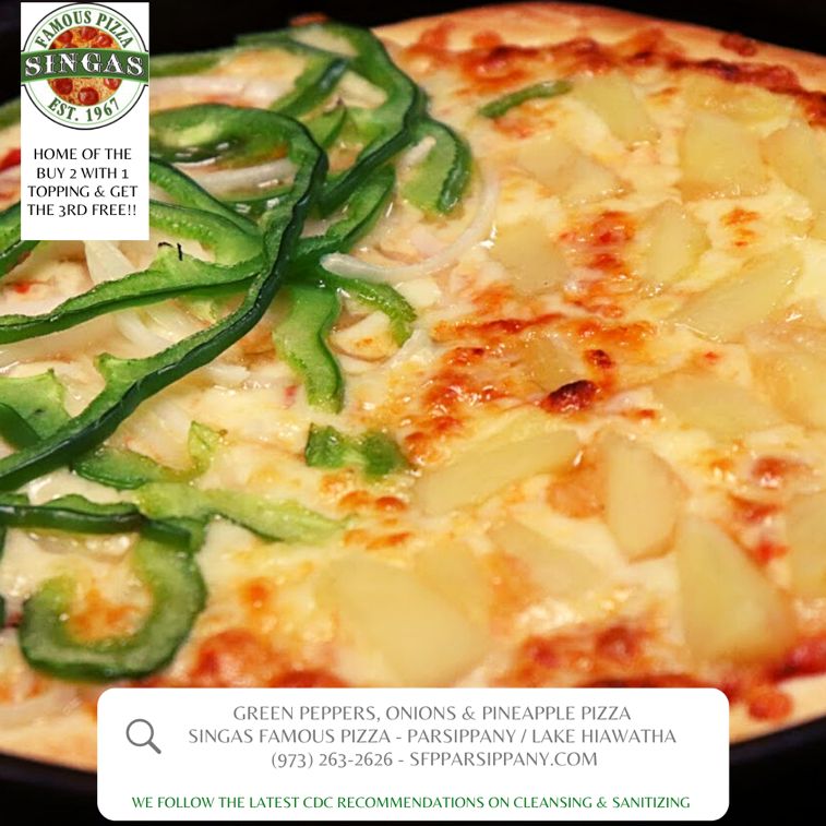 Singas Famous Pizza | 99 N Beverwyck Rd, Lake Hiawatha, NJ 07034, USA | Phone: (973) 263-2626