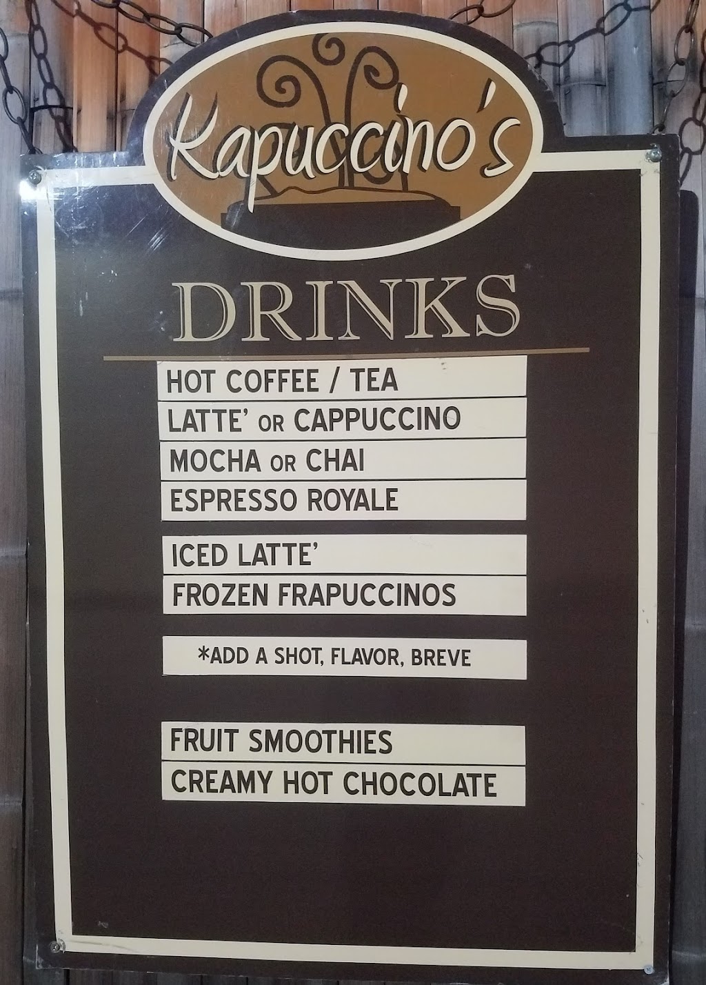 Kapuccinos at the shack | 280 OK-20, Skiatook, OK 74070, USA | Phone: (918) 289-7974