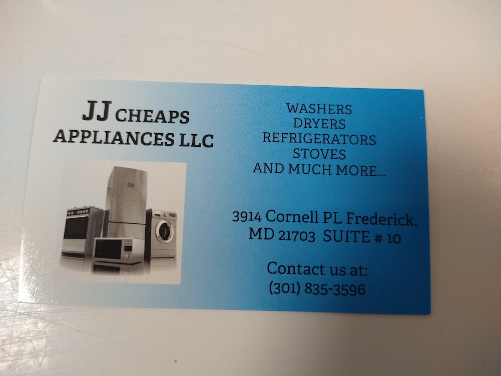 JJ cheaps appliances. LLC. | 3914 Cornell Pl suite 10, Frederick, MD 21703, USA | Phone: (301) 835-3596