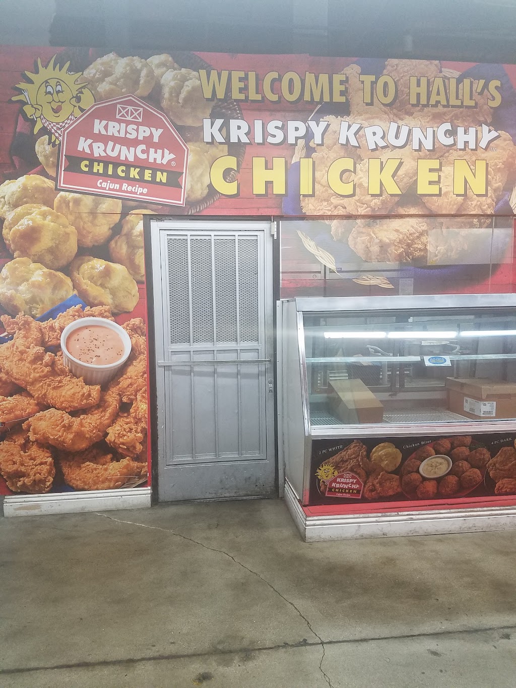 Halls Krispy Krunchy Chicken | 1600 west slauson ave Booth I-31, Los Angeles, CA 90047, USA | Phone: (323) 305-3059