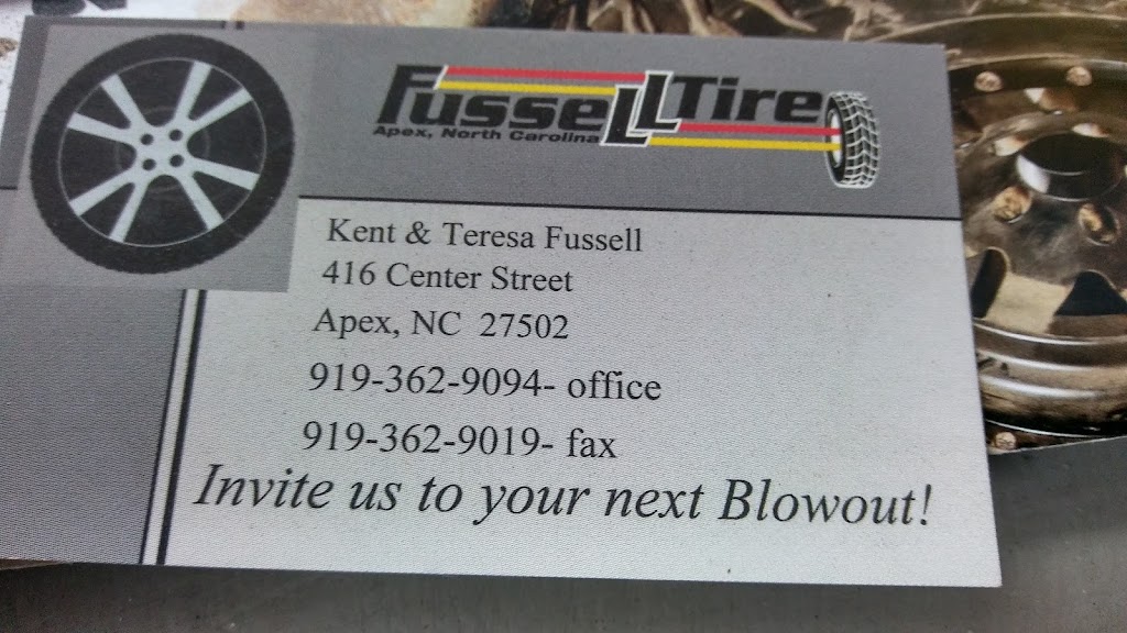 Fussell Tire | 416 Center St, Apex, NC 27502 | Phone: (919) 362-9094