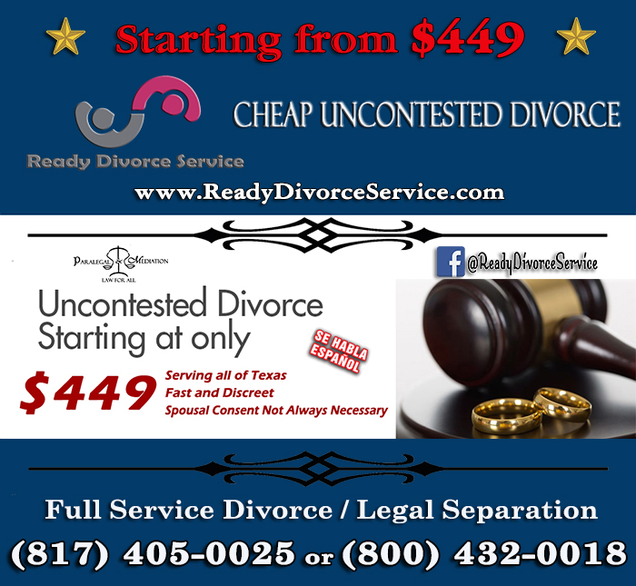 Ready Divorce Service | 2300 Valley View Ln Suite 901, Irving, TX 75062, USA | Phone: (817) 405-0025