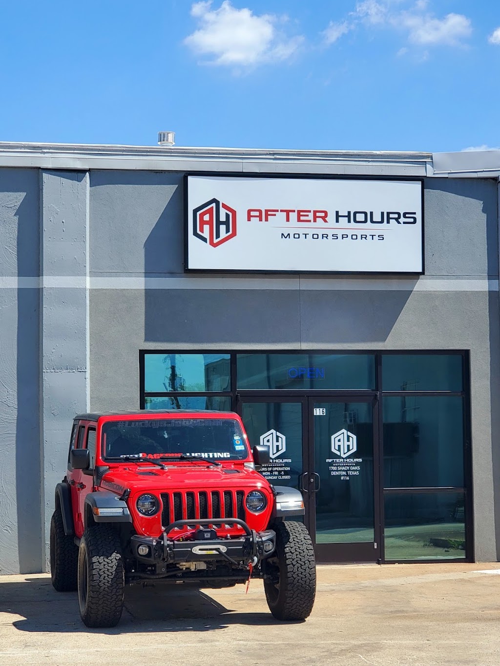 After Hours Motorsports | 1700 Shady Oaks Dr Ste. 116, Denton, TX 76205, USA | Phone: (940) 735-3500