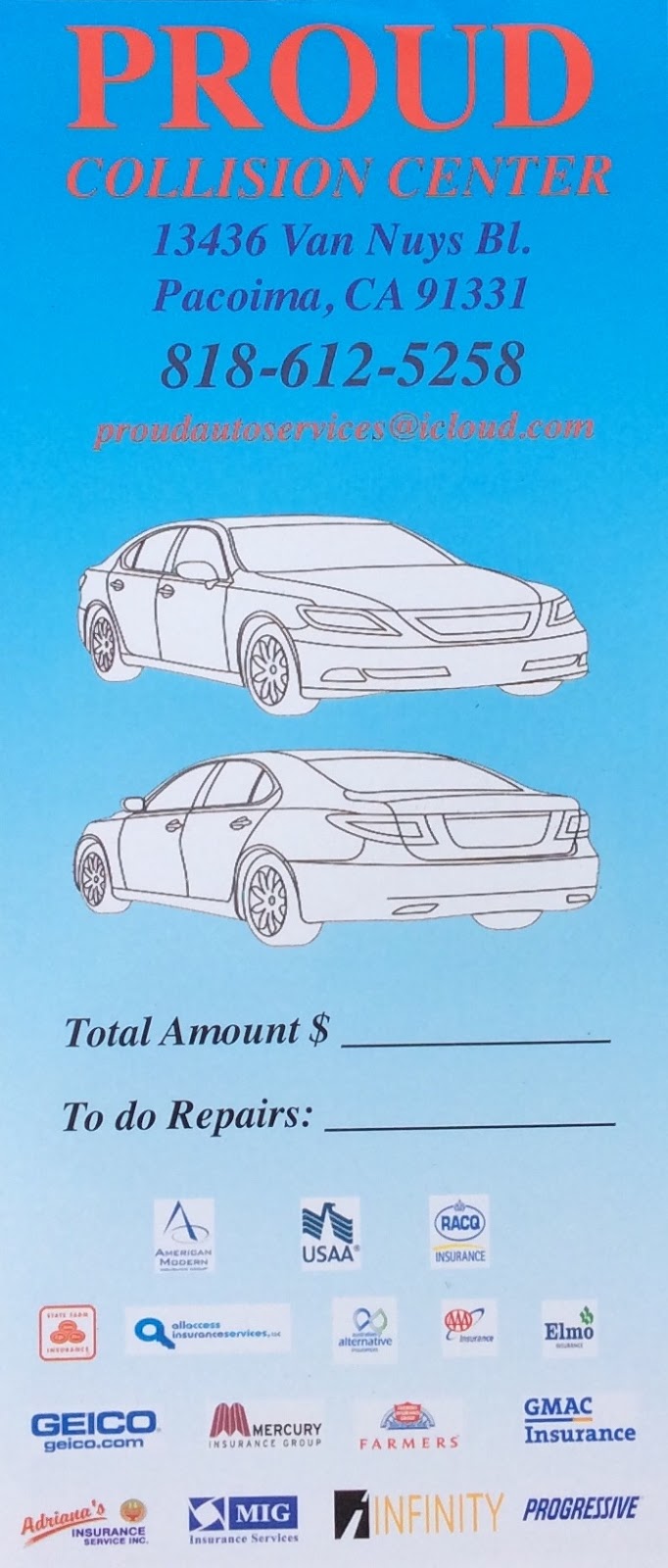 Proud Auto Body | 12423 Gladstone Ave, Sylmar, CA 91342 | Phone: (818) 612-5258