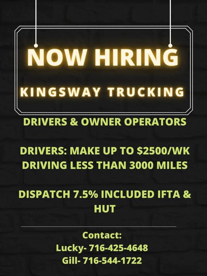 Kingsway trucking | 74 Forestglen Cir, Buffalo, NY 14221 | Phone: (716) 544-1722