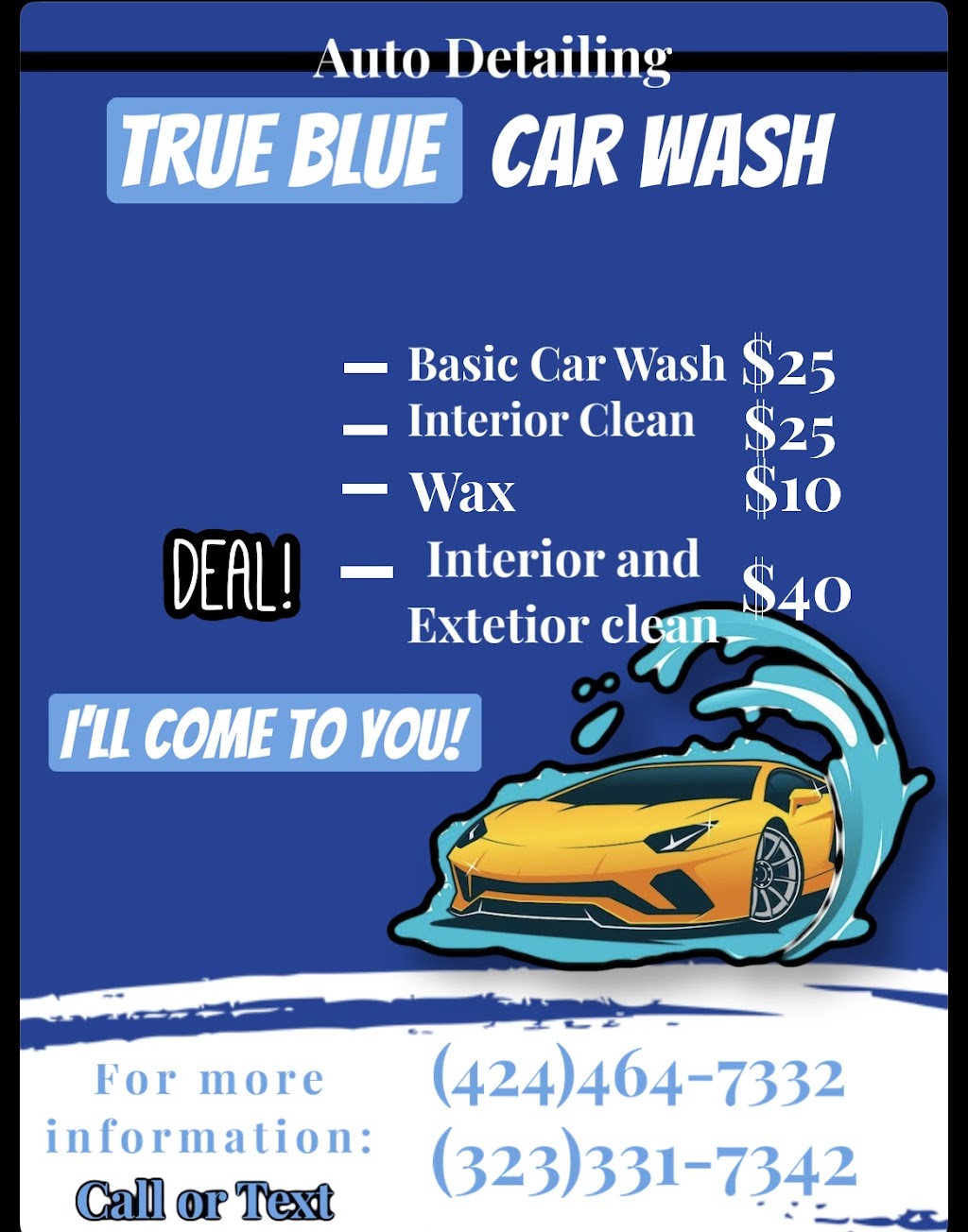 True Blue Car Wash | E Manchester Ave, Los Angeles, CA 90003, USA | Phone: (424) 463-7332