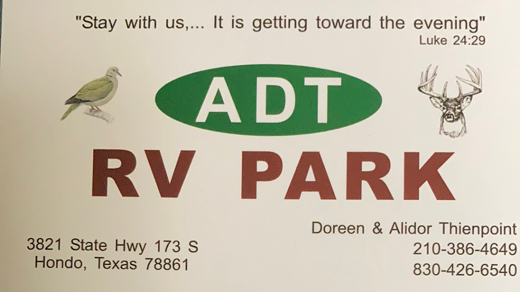 ADT RV Park | 7259 TX-173, Devine, TX 78016, USA | Phone: (210) 386-4649