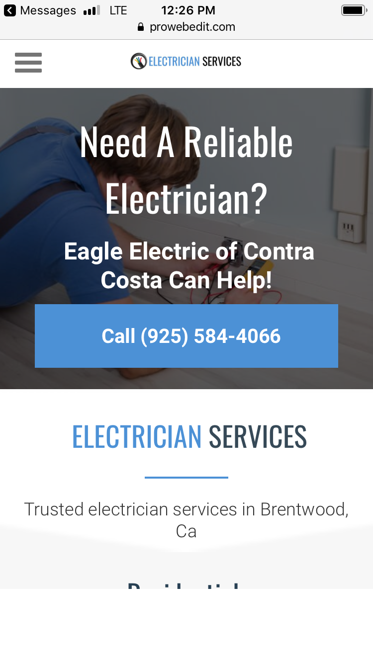 Eagle electric of Contra Costa | 2224 Empire Ave, Brentwood, CA 94513, USA | Phone: (925) 584-4066