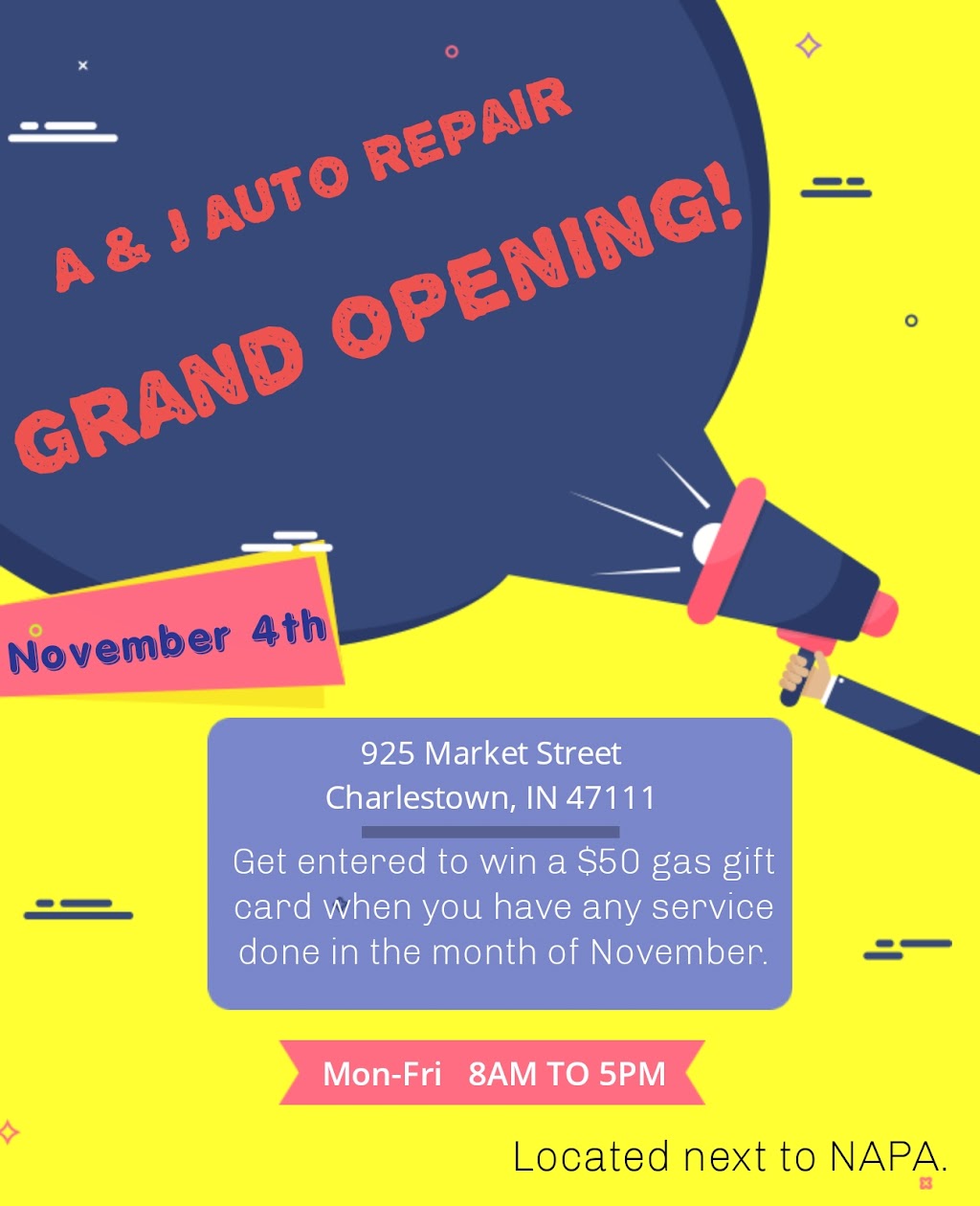 A&J Auto Repair | 925 Market St, Charlestown, IN 47111, USA | Phone: (812) 796-9105