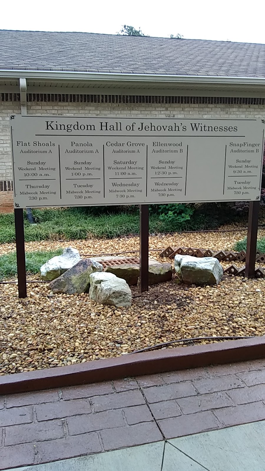 Kingdom Hall of Jehovahs Witnesses - Ellenwood | 4126 Flakes Mill Rd, Ellenwood, GA 30294, USA | Phone: (404) 212-9462