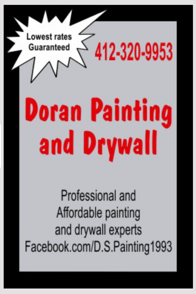 Doran Painting and Drywall | 4012 E Shaffer Dr, Aliquippa, PA 15001, USA | Phone: (412) 320-9953