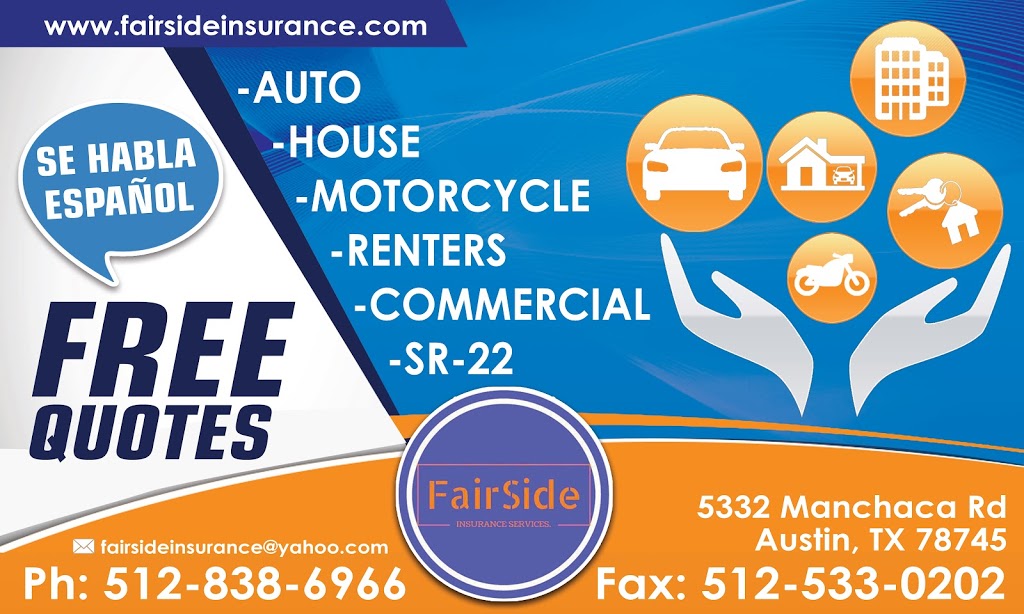 Fairside Insurance | 5332 Menchaca Rd, Austin, TX 78745, USA | Phone: (512) 838-6966