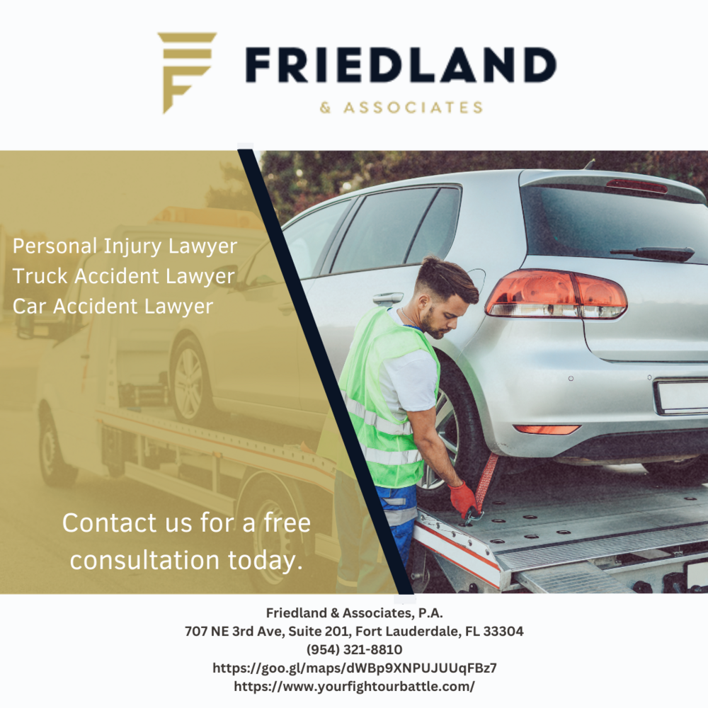 Friedland Law | 101 NE 3rd Ave #1600, Fort Lauderdale, FL 33301, USA | Phone: (800) 210-4878